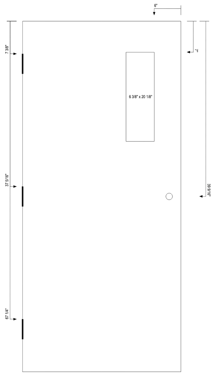 Steel Door 5" x 20" Window Edmonton